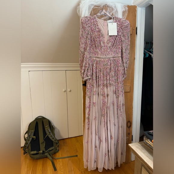 Mac Duggal Rose Sequin Floor Length Dress - Picture 2 of 9